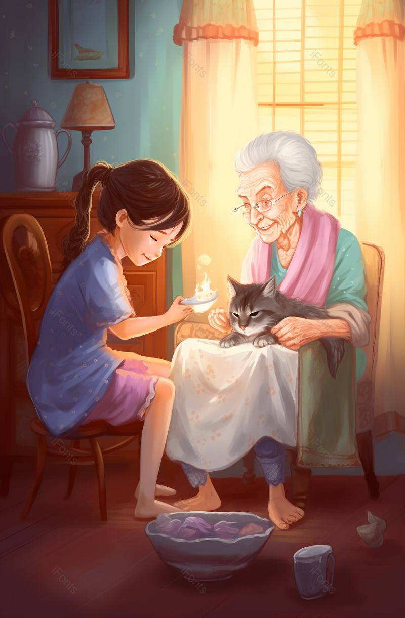 陪伴老人感恩孝顺温馨背景图,插画/手绘图,插画/手绘图库,插画/手绘图下载,插画/手绘